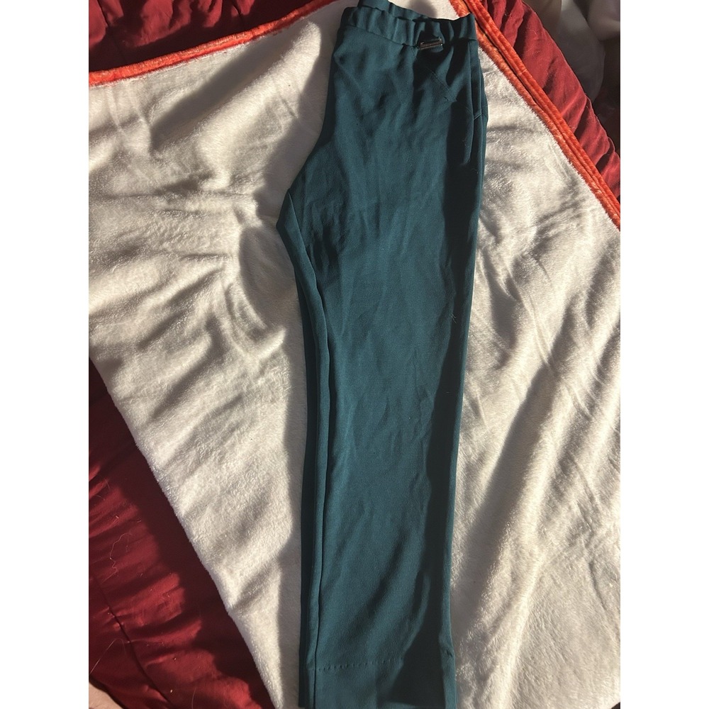Adrienne Vittadini Career Casual Pants Women Size XL Stretch Green